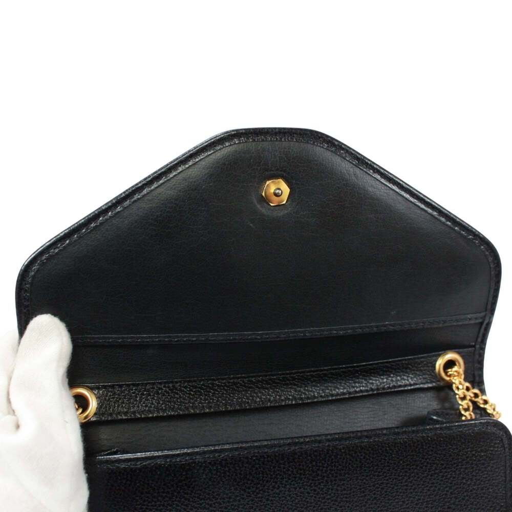 CHRISTIAN DIOR Vintage Black Leather Shoulder Bag - Picture 10 of 14